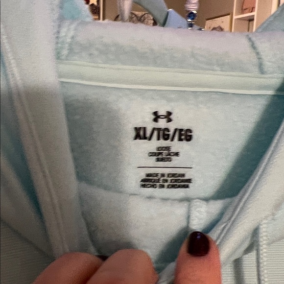 Under Armour Sky Blue Pullover Hoodie - Picture 3 of 5